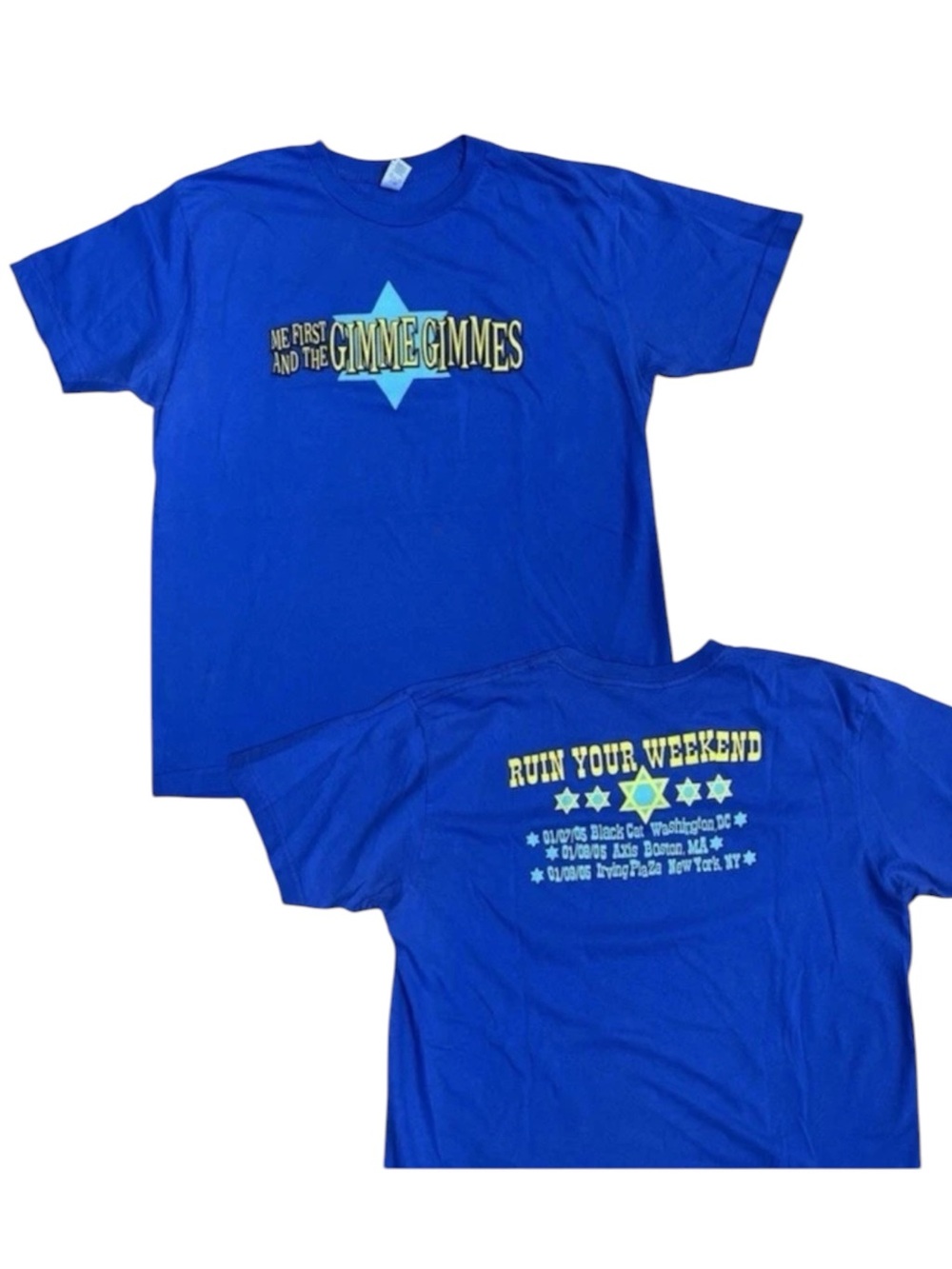Me First & The Gimme Gimmes T-Shirt Vtg Lg Rare 00s Band Punk Tour MFGG
